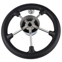 Volante De Remolque Marítimo De Acero Inoxidable De 11 Pulgadas Con 5 Radios Y Esponja Negra Accesorio De Barco Para Hardware Marítimo - details 7
