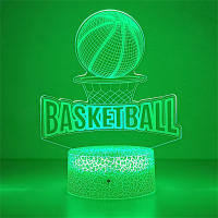 Lámpara Nocturna 3D Ilusión De Baloncesto Holograma Acrílico Luz De Noche Para Decoración De Habitación Regalo Único Para Estudiante - details 4