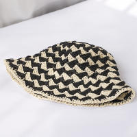 Nueva Gorra De Paja Para Mujer 2024 Sombrero De Redigrid Protección UV Visera Sol Para Playa Gorra De Verano Casual Estilo Campaniform - details 6