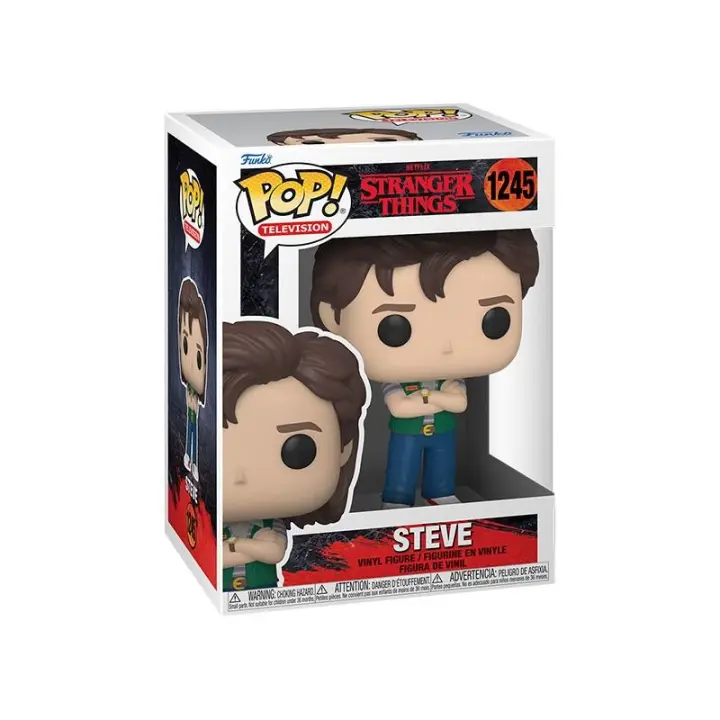 Funko POP! Stranger Things - Serie - 1245 Steve - Stranger Things - Figura Coleccionable Oficial - Juguete para Niños y Adultos - Fans - Diversidad de Personajes y Temáticas - 1