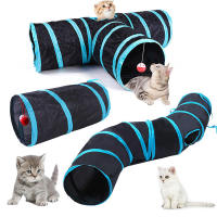 Túnel Para Gatos Plegable Juguete De Túnel Respirable Con Agujeros Para Interior Supplies Para Mascotas Juguetes De Gatos S Y Pass - details 0