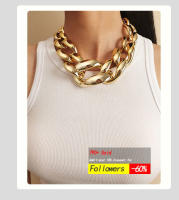 Collar Gótico Punk Exagerado De Cadena Gruesa Para Mujer Joyería De Noche Club Estilo Metal Fuerte Adorno Feminino - details 7