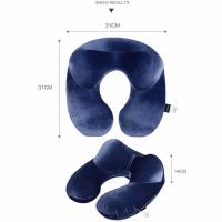 Almohada De Viaje En Forma De U Para Avión Inflable Almohada De Cuello Cómoda Para Dormir En Casa Y Oficina Uso Doméstico Y De Viaje - details 3