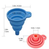Funel De Silicona Ecológica Para Rellenar Botellas De Cocina Funel Colapsable Pequeño Para Líquidos Polvo - details 5