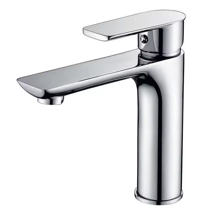 Grifo Mezclador para Lavabo Cuadrado de Latón Plateado 2 X 60 Cm - 1