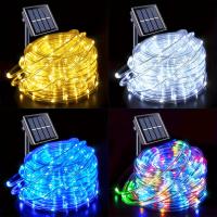 Luz De Cadena LED Solar Para Jardín Decoración Navideña Fairy 32m/22M/12M/7M Para Bodas Y Fiestas Exterior Luz De Luces De Calle Modernas IP65 ABS Fuente De Alimentación Solar - details 0