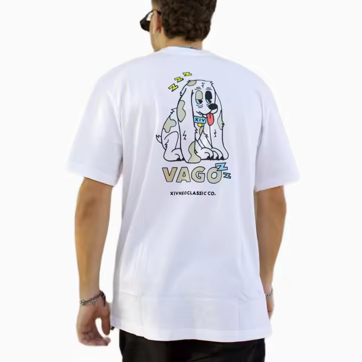 XIVNeoclassic Co. Camiseta blanca oversize hombre 100% algodón peinado VAGO - 1