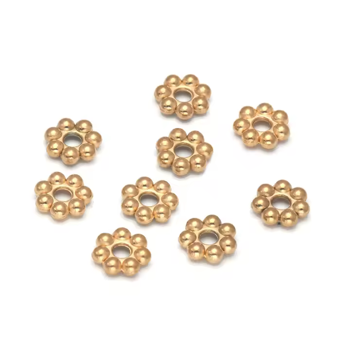 Mini Espaciadores De Daisy En Acero Inoxidable Con Forma De Copo De Nieve Para Fabricación De Joyas Pulseras Collares Y Artesanía - 1
