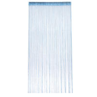Cortina De Hilo Brillante Para Sala De Estar 100x200CM Con Borlas Y Línea Plateada Divisor De Puerta Y Ventana De Color Sólido Moderno Para El Hogar - details 7