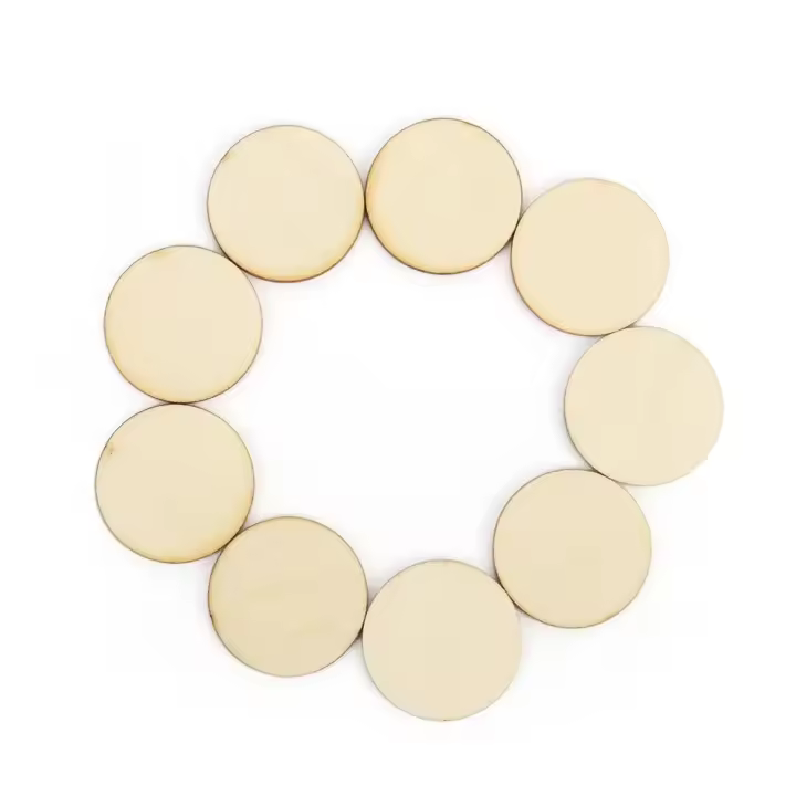 Círculos De Madera Natural No Terminados De 25mm a 100mm Para Manualidades DIY Decoraciones De Navidad Etiquetas Colgantes - 1