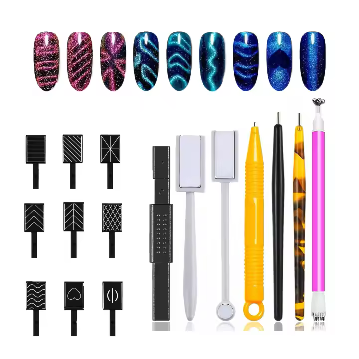 Herramienta De Arte De Uñas Cat's Eye DIY Magnética Multifuncional Con Gel De Uñas 3D Accesorios Para Diseño De Uñas - 1