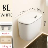 Bandeja De Cocina Caliente 13L Baño Con Cierre Colgante De Pared Recipiente De Basura De Gran Capacidad Plástico Sin Químicos Peligrosos - details 1