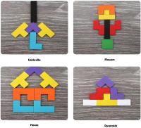 Rompecabezas de Tetris de madera, 40 piezas, juguete de inteligencia para niños, caja de rompecabezas, juego de construcción, regalo educativo para niños y niñas. - details 2