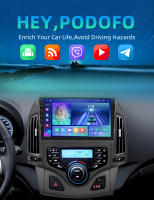 Podofo Radio de coche Android 2 Din para Hyundai i30 2009 Carplay 8+128GB AI Voice WIFI+4G DSP GPS Navegación Multimedia Reproductor de Video - details 0