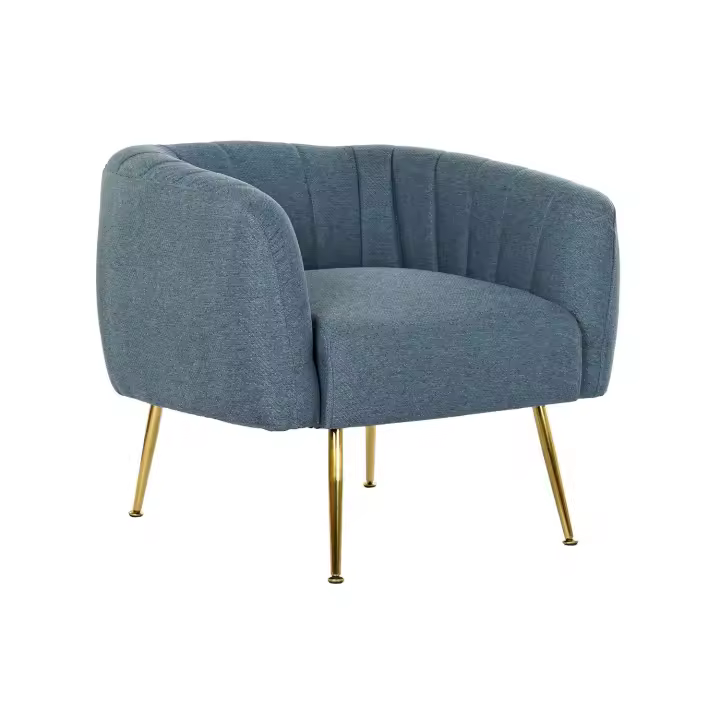 SILLON POLIESTER METAL 81X75X73 AZUL FIJALO MB191895 - 1