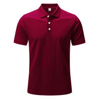 Polo de manga corta con solapa elástica de seda helada de secado rápido para hombre de verano americano - details 23