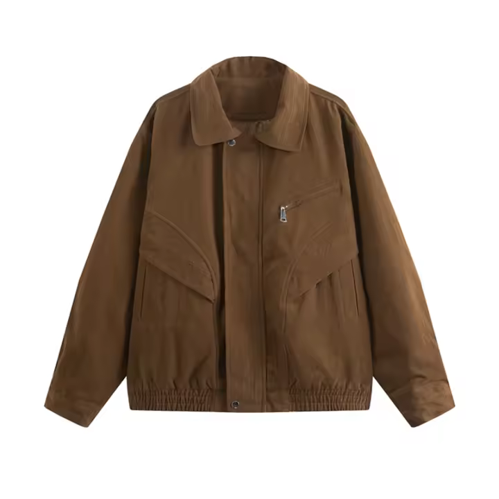 Pure Cotton Washing Man Jackets Coat New Spring Autumn Outdoors Harajuku Street Loose Solid Color Comfortable Man Coat - 1