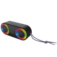 Ostark Altavoz potente portátil con luz LED de color, Hay volumen alto y graves potentes, IP65 Impermeable 3.7v 3000mAh, TF card, FM radio - details 2