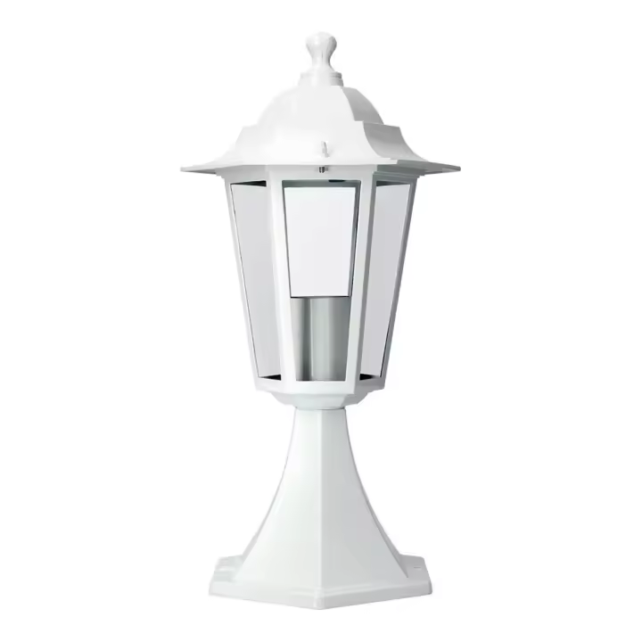 Edp 73404 Farol Aluminio Sobremuro para Exterior, 38 X 19.2 cm, Modelo Zurich, Blanco - 1