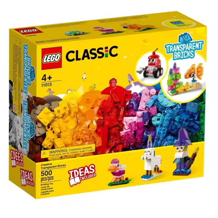 LEGO CLASSIC - LADRILLOS CREATIVOS TRANSPARENTES, 11013, TIENDA CON LICENCIA OFICIAL - 1