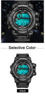Reloj Digital LED Para Hombre YIKAZE Deportivo Impermeable Con Luminosidad Y Fecha Reloj Militar De Silicona Resistente Al Choque - details 6