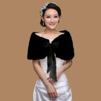 Cape Winter Elegante De Imitación De Peluche Blanca Para Boda Abrazo Suave De Mujer Accesorio De Novia Multifuncional - details 3