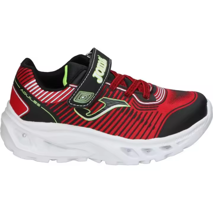 JOMA | Zapatillas Casual Joma Aquiles para Niño – Deportivas en Color Rojo con Detalles en Negro – Sneakers con Cordones y Velcro – Máximo Ajuste – Cómodas y Ligeras – Modelo JAQUIS2406V - 1