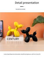 Decoración Creativa Nórdica Perro De Globo De Resina Para Sala De Estar Porche Oficina Escritorio Moderno Y Elegante - details 7