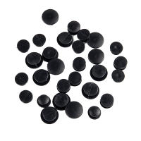 Set De 25 Botones De Nylon Negros Para Niños Accesorios De Decoración Para Zapatos Ligeros Y Económicos Adornos De Plástico Para Manualidades - details 1