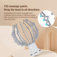 Masajeador De Cabeza Eléctrico En Forma De Octopus Con 12 Uñas Recargable Por USB Para Aliviar La Fatiga Y Mejorar La Circulación Sanguínea Masajeador De Cabello Hailicare - details 6