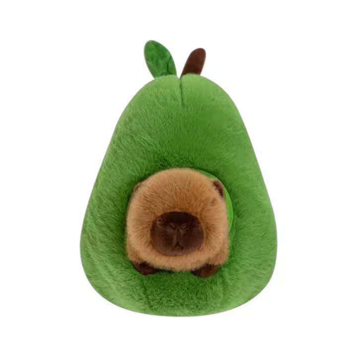 Muñeco De Peluche Capybara Aguacate Grande Almohada De Cojín Regalo Creativo Fruta Juguete Suave Para Cumpleaños Unisex - 1