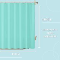 Cortinas de Ducha, para baño, bañera, Impermeable, Resistente al Moho, Anti Moho y Impermeables 180 x 180 cm (71 x 71 Pulgada) | 100% Polyester - Beije - details 0