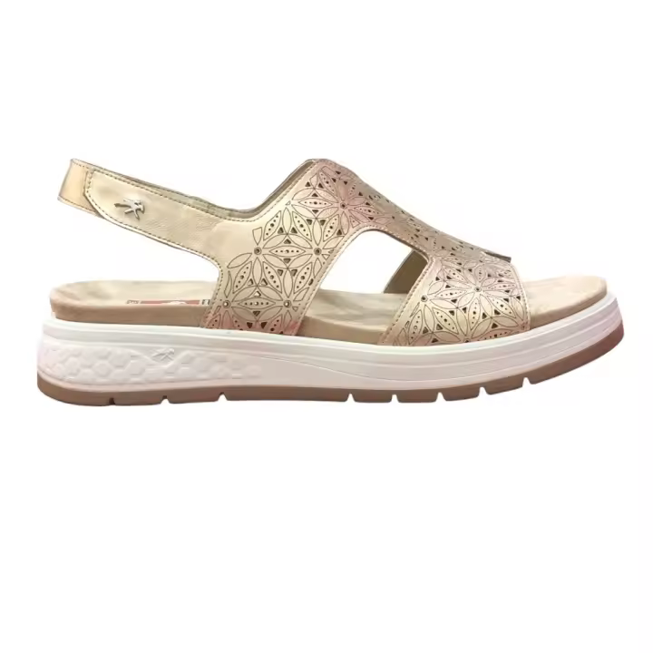 Shoes Sandalias marca Fluchos para mujer en color oro - 1