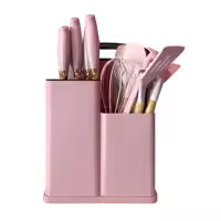Set de Utensilios de Cocina de Silicona y Madera 19 piezas Home Cuchillos Tabla de Cortar Organizador de Cocina Pelador - details 12