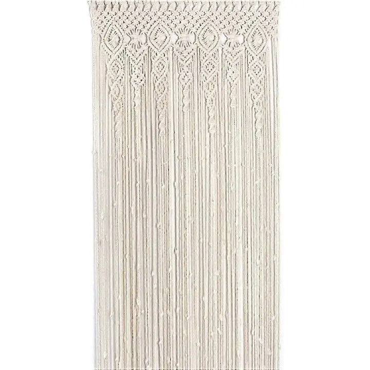 90*180cm Large Handmade Macrame Cotton Wall Hanging Tapestry for Wedding Backdrop, Indoor/Outdoor Curtain - 1