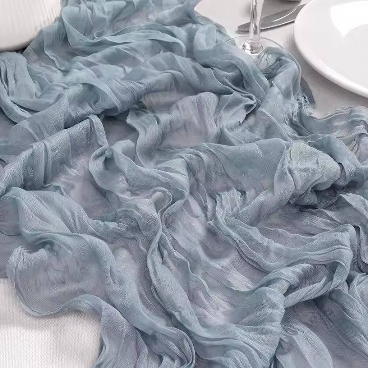 1pc Telar De Queso Boho Estilo Azul Polvo Para Mesa De Agradecimiento Ideal Para Baño De Muyerno Sobre De Toalla De Mesa Chic Decoración Del Hogar - 1