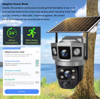 Cámara De Seguridad IP Exterior Inalámbrica 6K 12MP Con Doble Lente Y Sensor Solar WiFi Monitorización Con Batería Y Detección De Movimiento PIR - details 12