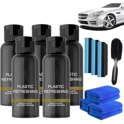Agente de revestimiento revitalizante de plástico, refrescante de plástico, agente de revestimiento revitalizante de plástico, agente de restauración de revestimiento de plástico para automóviles (50 ml-5 piezas) - 1