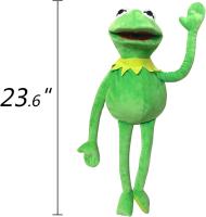 Kermit The Frog Plush de Plush para niños y niños, The Puppet Movie Show Muñeca de Rana suave para rol-24 pulg - details 0