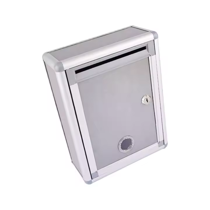 Caja De Donación Multifuncional De Aluminio Ligero Y Duradero Con Marco De Acero Inoxidable Para Hotel Negocios Y Uso Doméstico Caja De Correo Con Cerradura Para Exterior - 1
