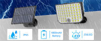 Luces Solares Exteriores 256 LED Con Sensor De Movimiento Iluminación Segura IP65 Impermeable Para Exteriores Cable De 16.4 Pies - details 6
