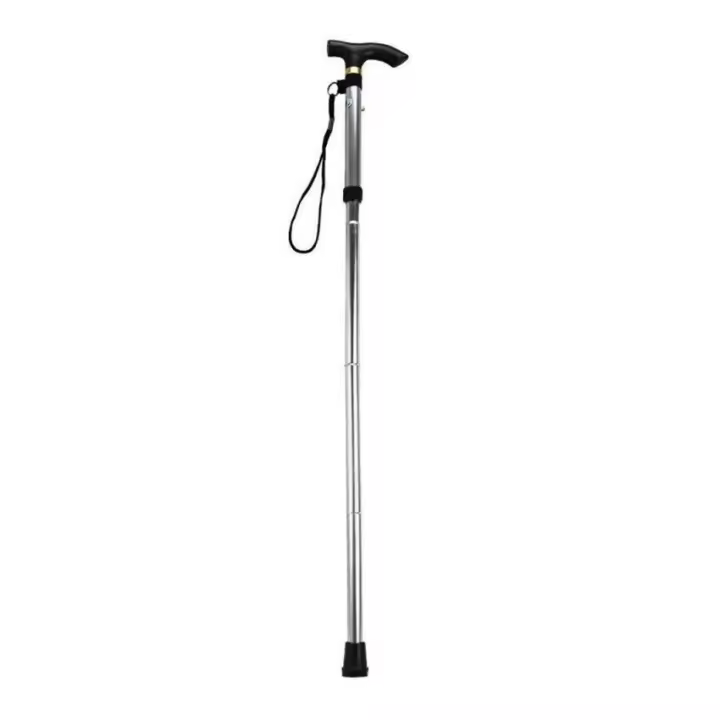 Bastón plegable para andar altura regulable aluminio baston de apoyo negro、plata - 1
