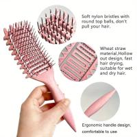 Cepillo De Estilo Para Rizos Define Y Define El Cabello Húmedo Cepillo Desenredante Hueco Herramienta De Peluquería Para Cabello Rizado - details 4