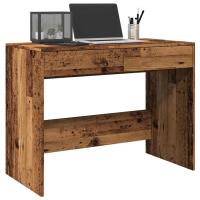 vidaXL Escritorio de madera contrachapada 101x50x76,5 cm en color Blanco/Gris hormigón/Gris sonoma y más | estructura resistente ideal para salón dormitorio o estudio - details 3