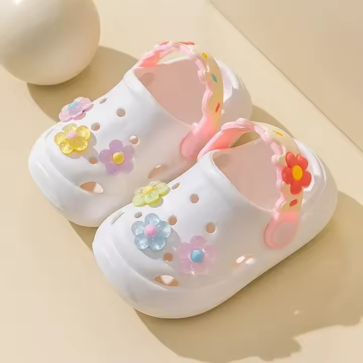 Sandalias De Verano Para Niñas Con Flores Suaves Y Antideslizantes Zapatos De Interior Transpirables Para Niños Y Niñas De 0 a 6 Años - 1