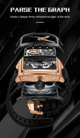 Reloj Mecánico Para Hombre LIGE Diseño Skeleton Acero Inoxidable Cristal De Zafiro Resistente Al Agua Con Display Sin Números Corona a Prueba De Agua - details 4