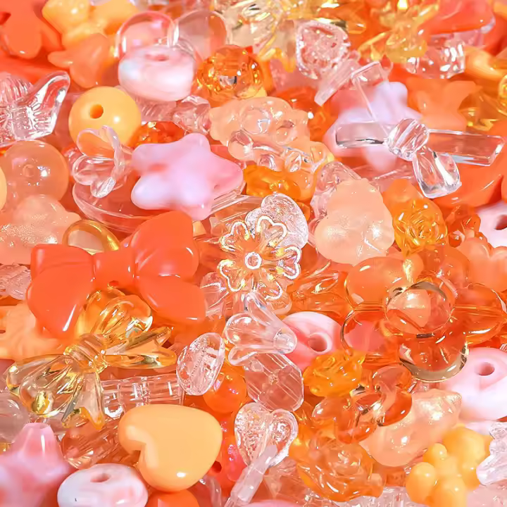 Cuentas De Acrílico En Colores Y Estilos Mixtos Para Crear Pulseras Y Collares Suministros De Joyería DIY Accesorios Hechos a Mano Pack De 50g - 1