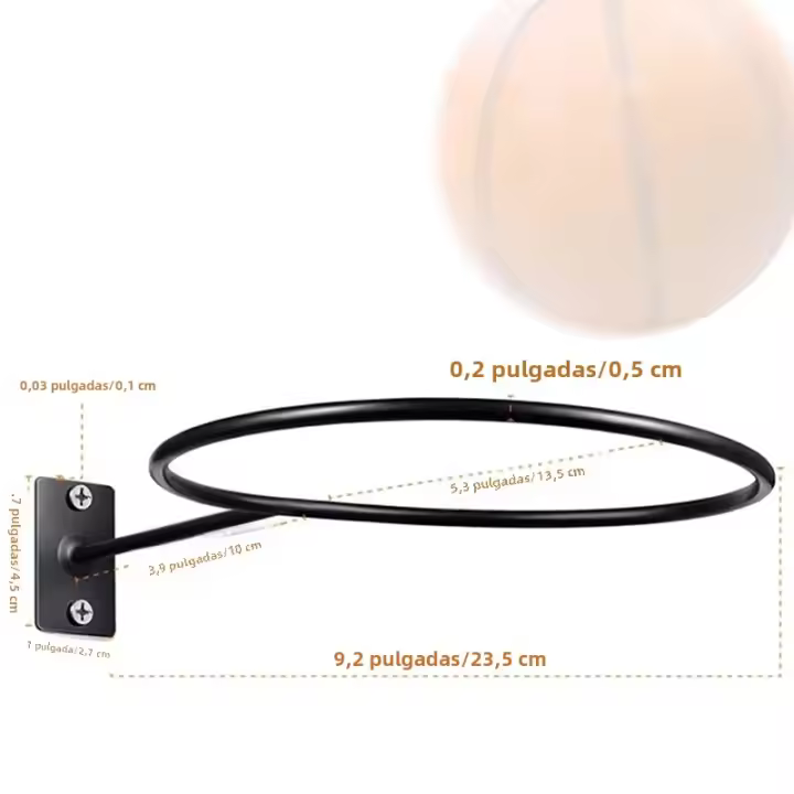 Estante Multifuncional Para Baloncesto Y Fútbol Soporte De Bola De Pared Decoración Para Sala De Estar Ahorro De Espacio - 1