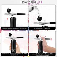 Kit De Pintura Para Uñas Con Compresor Airbrush Portátil Mini De Alta Presión Para Artesanía Y Pintura De Uñas Herramienta De Belleza Multifuncional - details 10