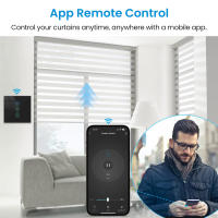LoraTap Tuya Smart Life Interruptor Y Remote Control Para Rollos De Cortinas Negro Compatible Con Google Assistant Y Alexa Timer De Control Por Porcentaje - details 0
